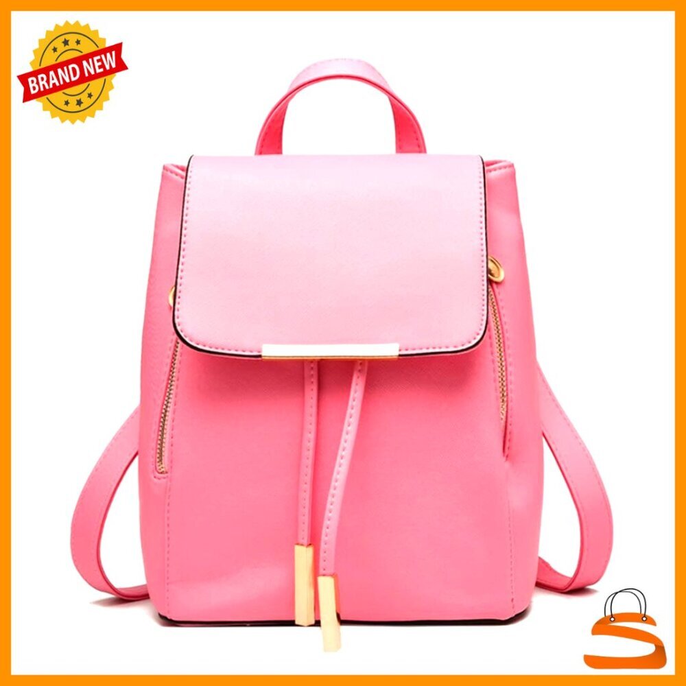 PU Leather Fashion Backpack Daypack with Anti-Theft Pockets Travel Rucksack